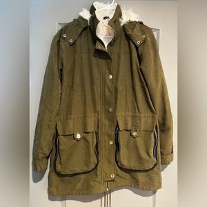 Olive green utility jacket